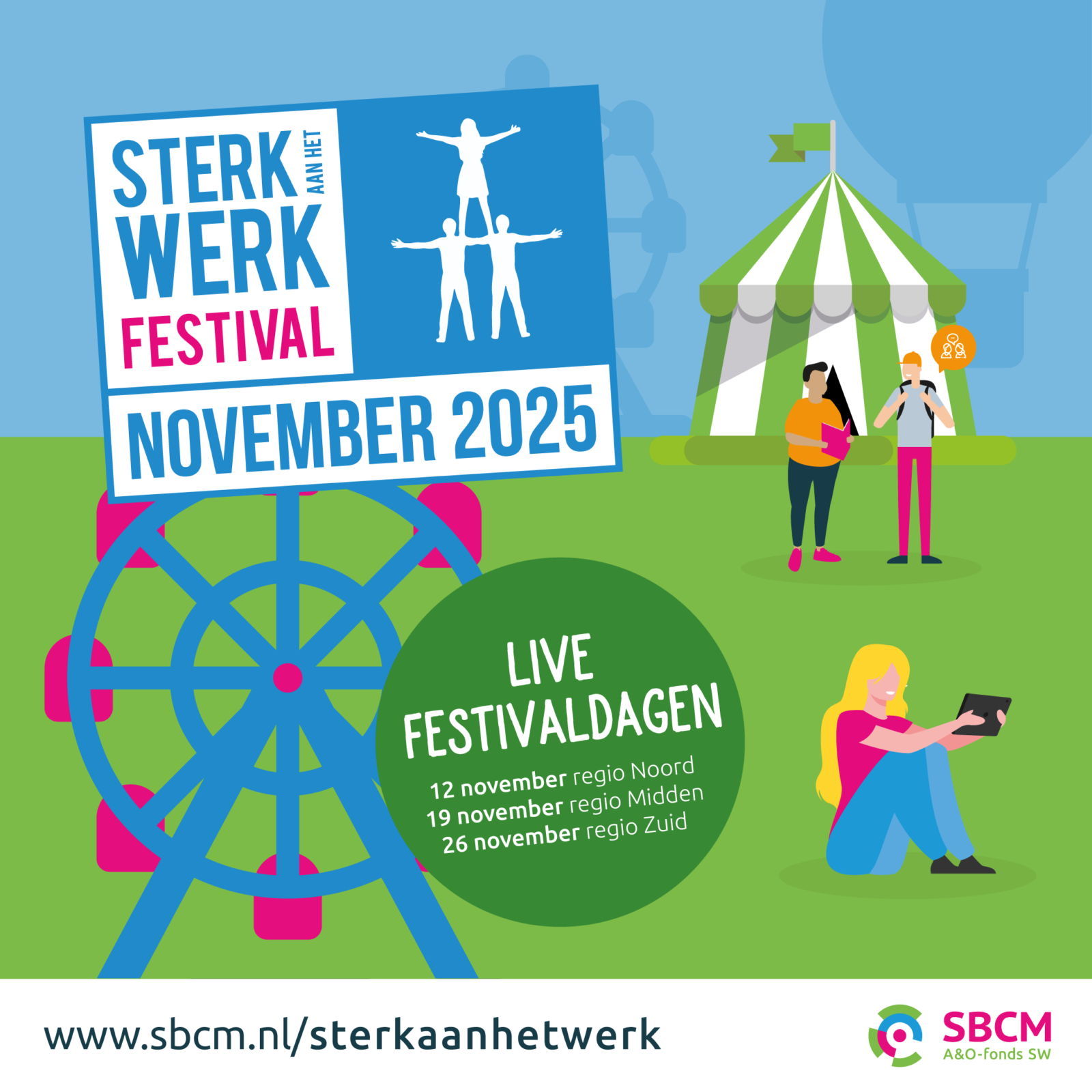 Sterk aan het Werk 2025: drie regionale festivaldagen in november